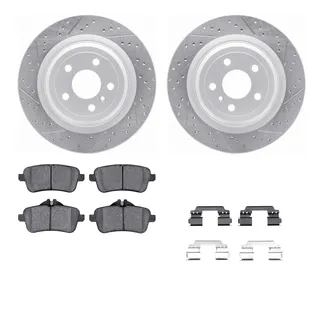 R1 Concepts WBUH1-63261 Brake Rotors - Carbon Coated - D/S W/ Optimum Oe Pads & Hdw